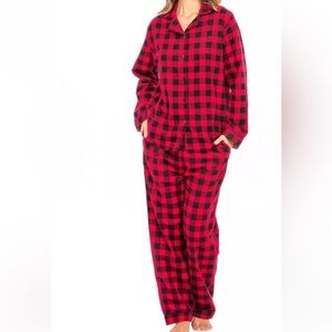 Flannel Plaid Cozy Red and Black Pajama Set